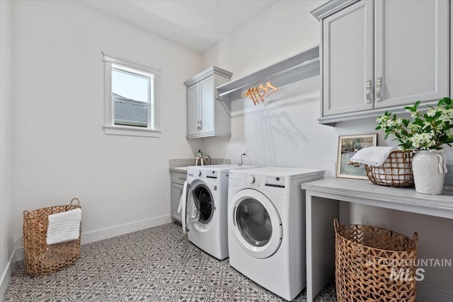 1552 W Windbreaker Ln, Eagle, ID 83616 - washroom featuring cabinet space, separate washer and dryer, and baseboards