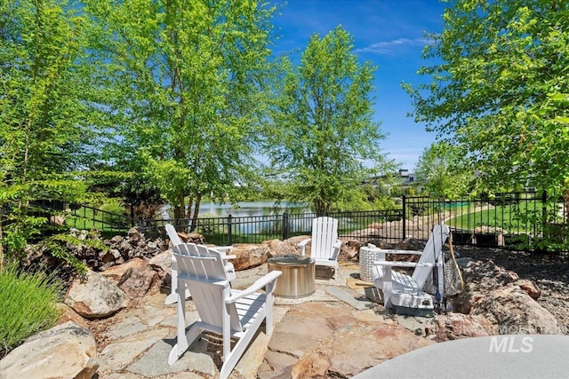 1552 W Windbreaker Ln, Eagle, ID 83616 - view of patio / terrace featuring a water view