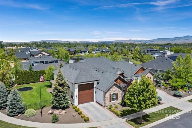 1552 W Windbreaker Ln, Eagle, ID 83616 - aerial view of residential area with mountains