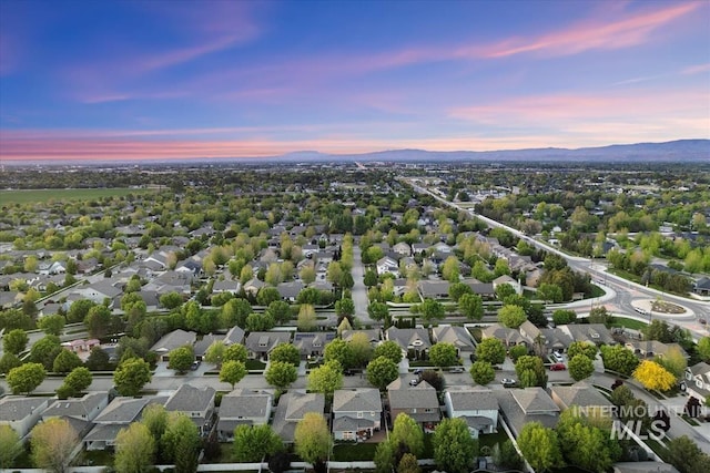 3023 E Tusa St, Meridian, ID 83642 - aerial perspective of suburban area with a mountain backdrop