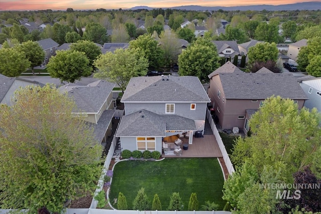 3023 E Tusa St, Meridian, ID 83642 - aerial view at dusk of a residential view