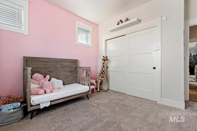 living area with carpet flooring