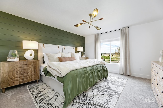 8002 W Fern St, Eagle, ID 83616 - bedroom with light colored carpet, baseboards, and wooden walls