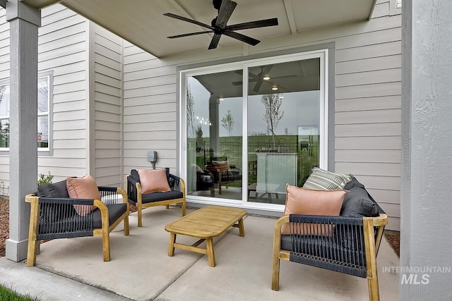 8002 W Fern St, Eagle, ID 83616 - view of patio / terrace featuring ceiling fan
