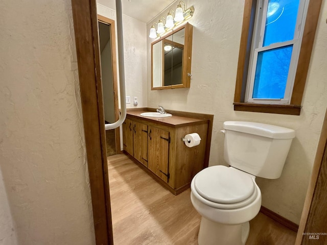 2934 SW Smith Rd, Mountain Home, ID 83647 - bathroom featuring hardwood / wood-style flooring, vanity, and toilet