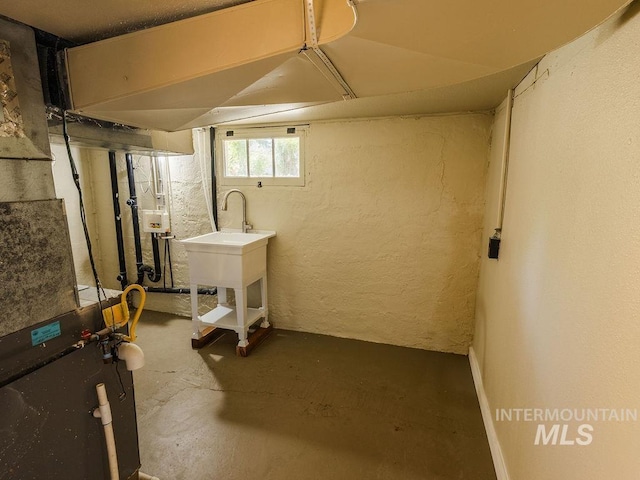 view of basement
