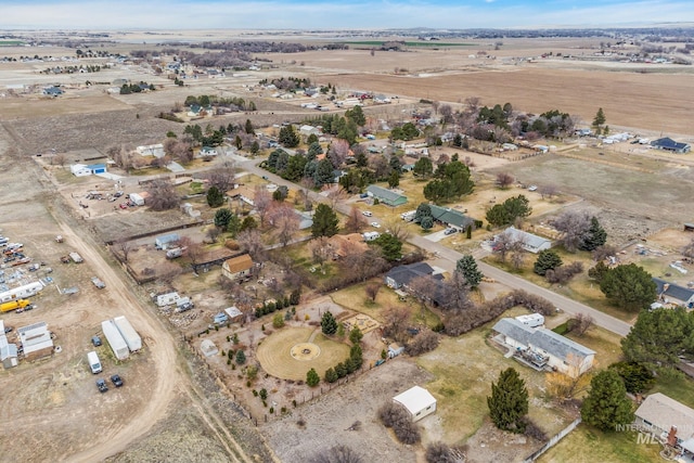 drone / aerial view with a rural view