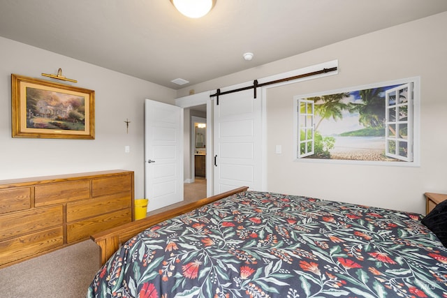 11684 N 23rd Ave, Boise, ID 83714 - bedroom with a barn door and carpet floors