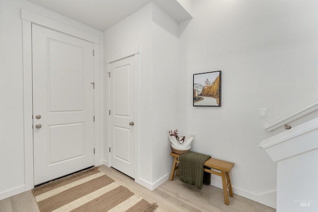 entryway featuring light hardwood / wood-style floors