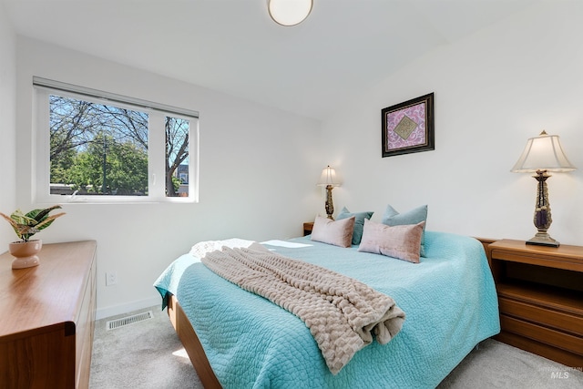 502 S 15th St # 104, Boise, ID 83702 - bedroom featuring carpet floors, visible vents, lofted ceiling, and baseboards