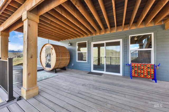 44 Shoemaker Dr, Horseshoe Bend, ID 83629 - view of wooden terrace