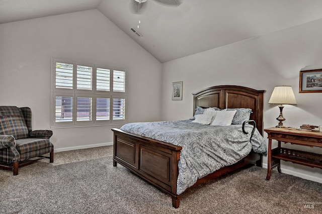 2814 N Cloverdale, Boise, ID 83713 - carpeted bedroom with vaulted ceiling and ceiling fan