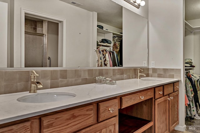 2814 N Cloverdale, Boise, ID 83713 - full bath featuring a walk in closet, double vanity, and a shower stall