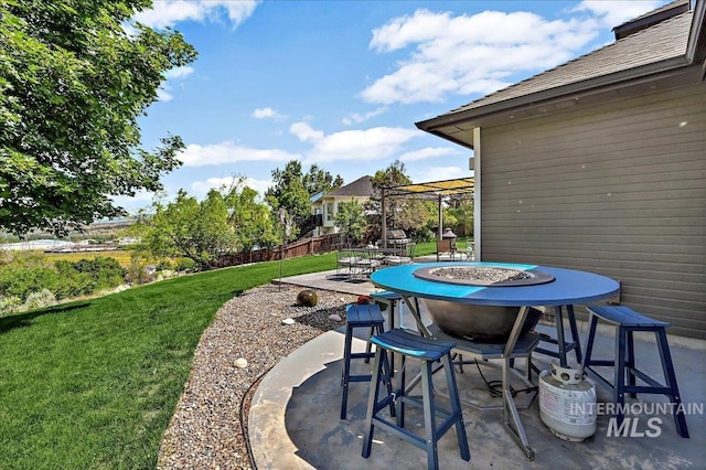 2942 E Eastgate Dr, Boise, ID 83716 - view of patio / terrace with an outdoor fire pit
