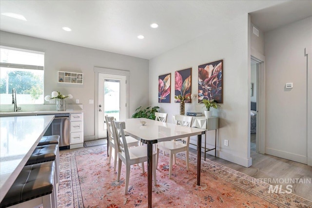 837 Trout Creek Way, Kimberly, ID 83314 - dining space with light wood-style floors and recessed lighting