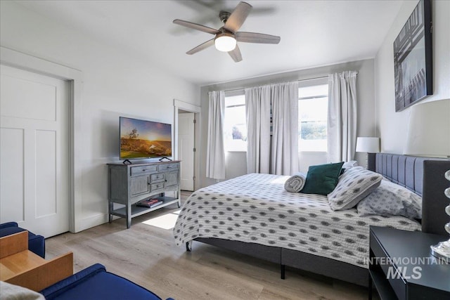 837 Trout Creek Way, Kimberly, ID 83314 - bedroom with wood finished floors and ceiling fan