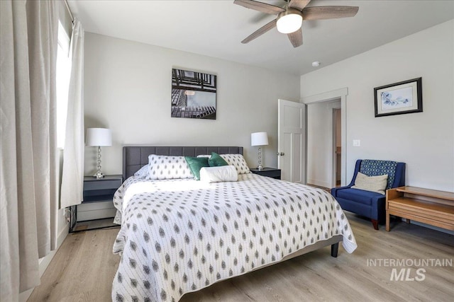 837 Trout Creek Way, Kimberly, ID 83314 - bedroom featuring light wood-type flooring and ceiling fan