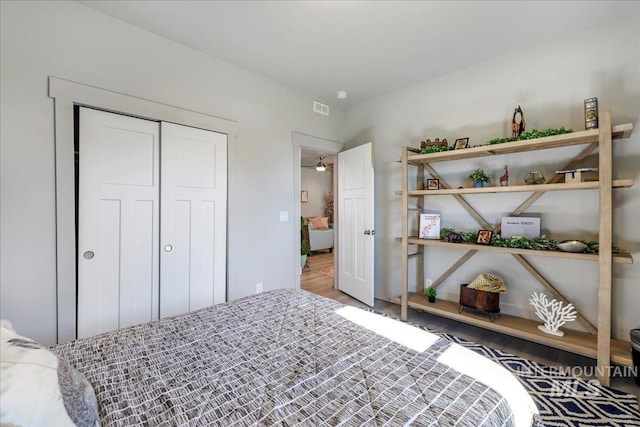 837 Trout Creek Way, Kimberly, ID 83314 - bedroom with a closet and wood finished floors
