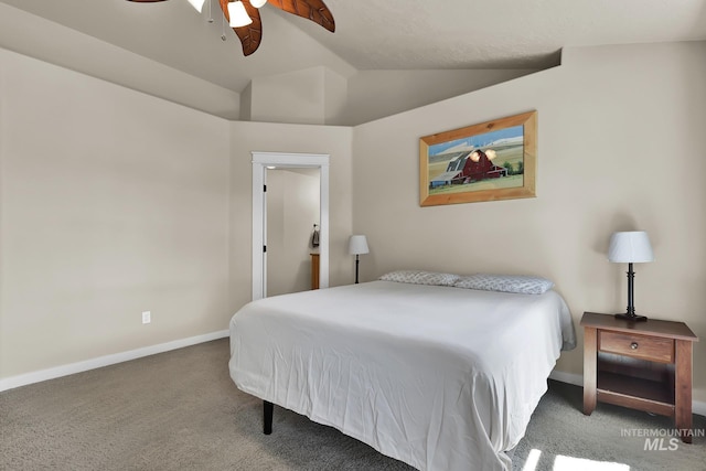 3031 N Christian Way, Meridian, ID 83646 - carpeted bedroom featuring vaulted ceiling and ceiling fan