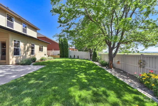 3031 N Christian Way, Meridian, ID 83646 - fenced backyard with a patio area