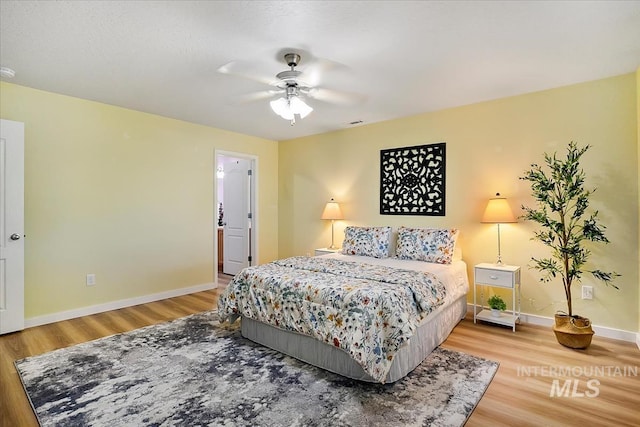 2888 W Wilder St, Meridian, ID 83642 - bedroom with light wood-style floors and a ceiling fan
