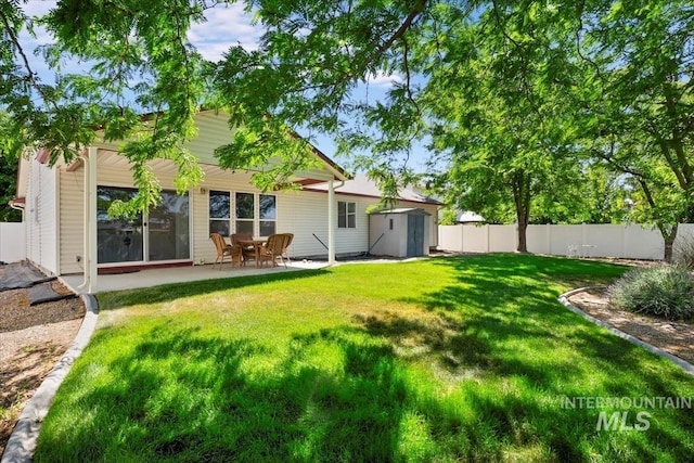 2888 W Wilder St, Meridian, ID 83642 - back of house with a storage unit and a patio