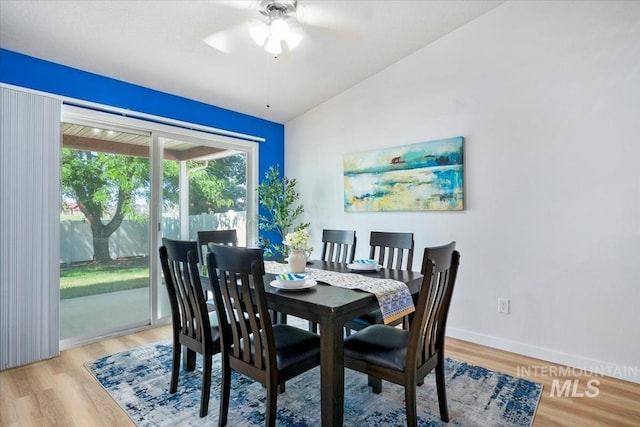 2888 W Wilder St, Meridian, ID 83642 - dining room with wood finished floors and a ceiling fan
