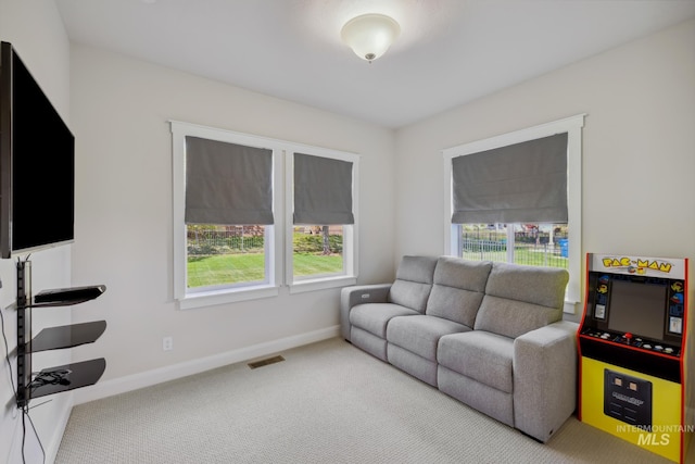 12371 S Abbott Downing Way, Nampa, ID 83686 - carpeted living area with baseboards and visible vents