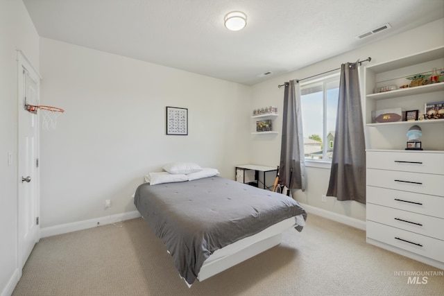 12371 S Abbott Downing Way, Nampa, ID 83686 - bedroom with baseboards, visible vents, and light carpet