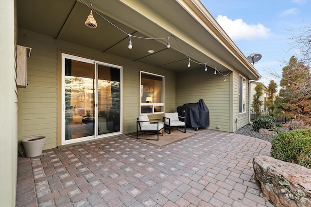 view of patio featuring area for grilling