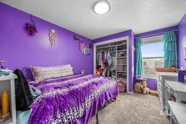 408 Tanoak Cir, Nampa, ID 83686 - carpeted bedroom with a textured ceiling and a closet