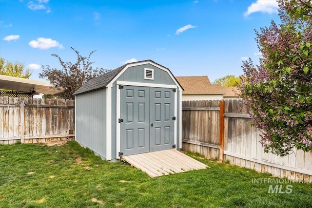 408 Tanoak Cir, Nampa, ID 83686 - view of shed featuring a fenced backyard