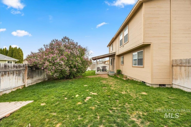 408 Tanoak Cir, Nampa, ID 83686 - view of yard with a fenced backyard and a patio area