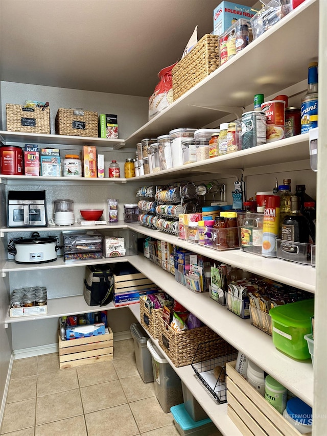 view of storage area