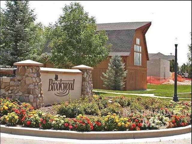 view of community sign