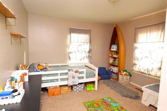 view of carpeted bedroom