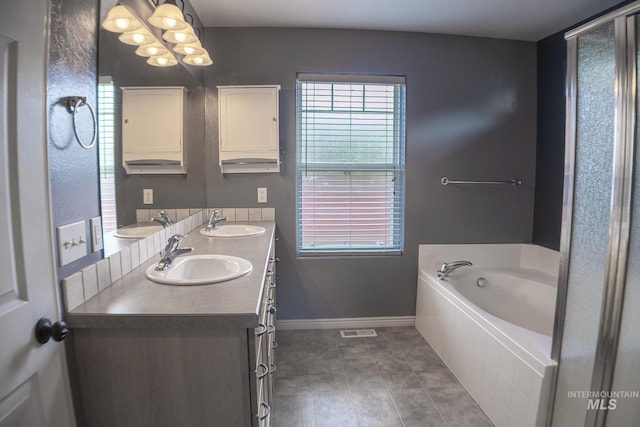 1155 Caswell Ave W, Twin Falls, ID 83301 - full bathroom featuring double vanity and a garden tub