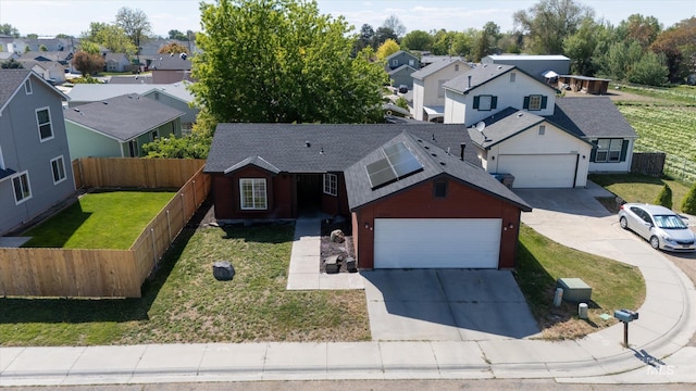 3004 Sandstone Pl, Caldwell, ID 83605 - view of front of home with concrete driveway, a garage, a residential view, and roof with shingles