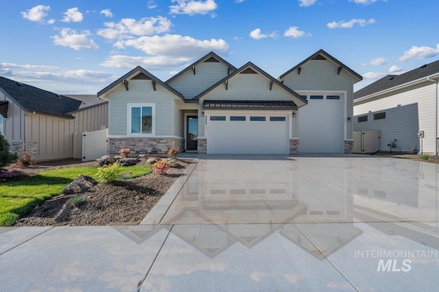 craftsman-style house with a garage