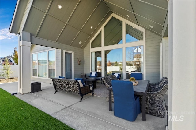 view of patio / terrace with an outdoor living space