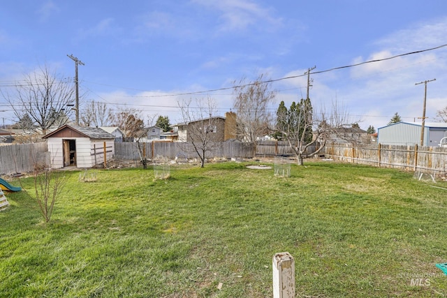 201 E 27th St, Burley, ID 83318 - view of yard featuring an outbuilding and a fenced backyard