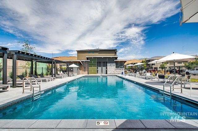 view of pool with a patio