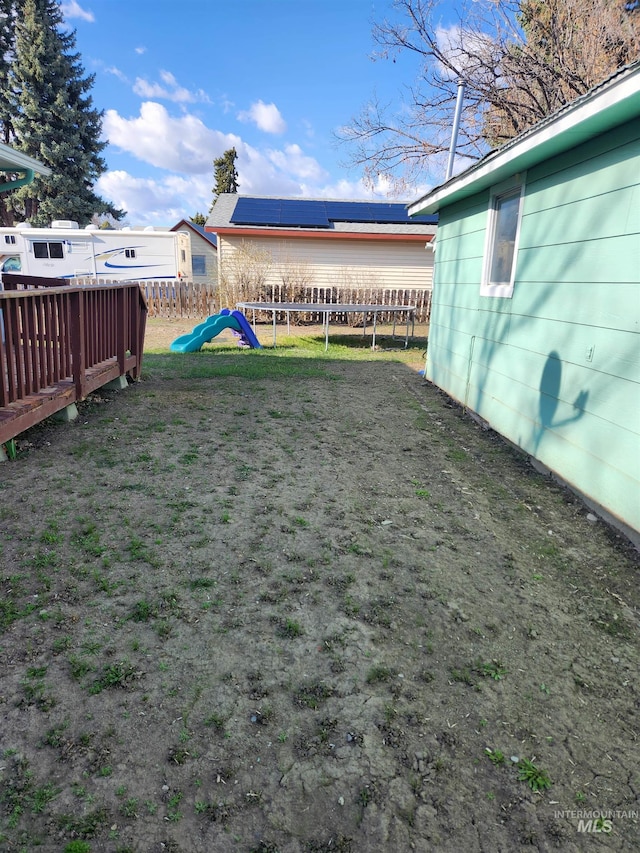 846 Wyoming St, Gooding, ID 83330 - view of yard featuring a trampoline and fence
