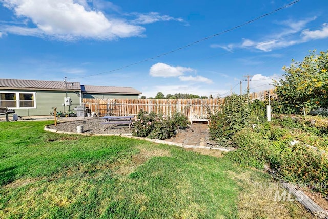 view of yard featuring a patio area