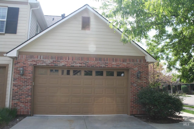 garage with driveway
