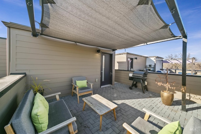 view of patio with grilling area