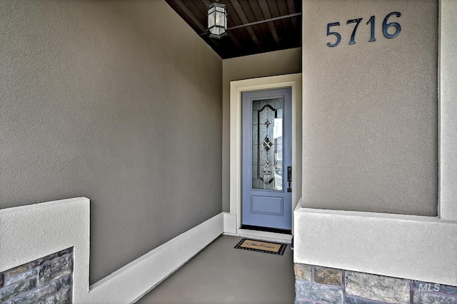 view of doorway to property