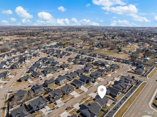 aerial view featuring a residential view