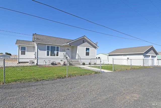 view of front of house with a front lawn