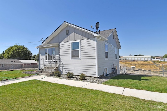 exterior space with a lawn